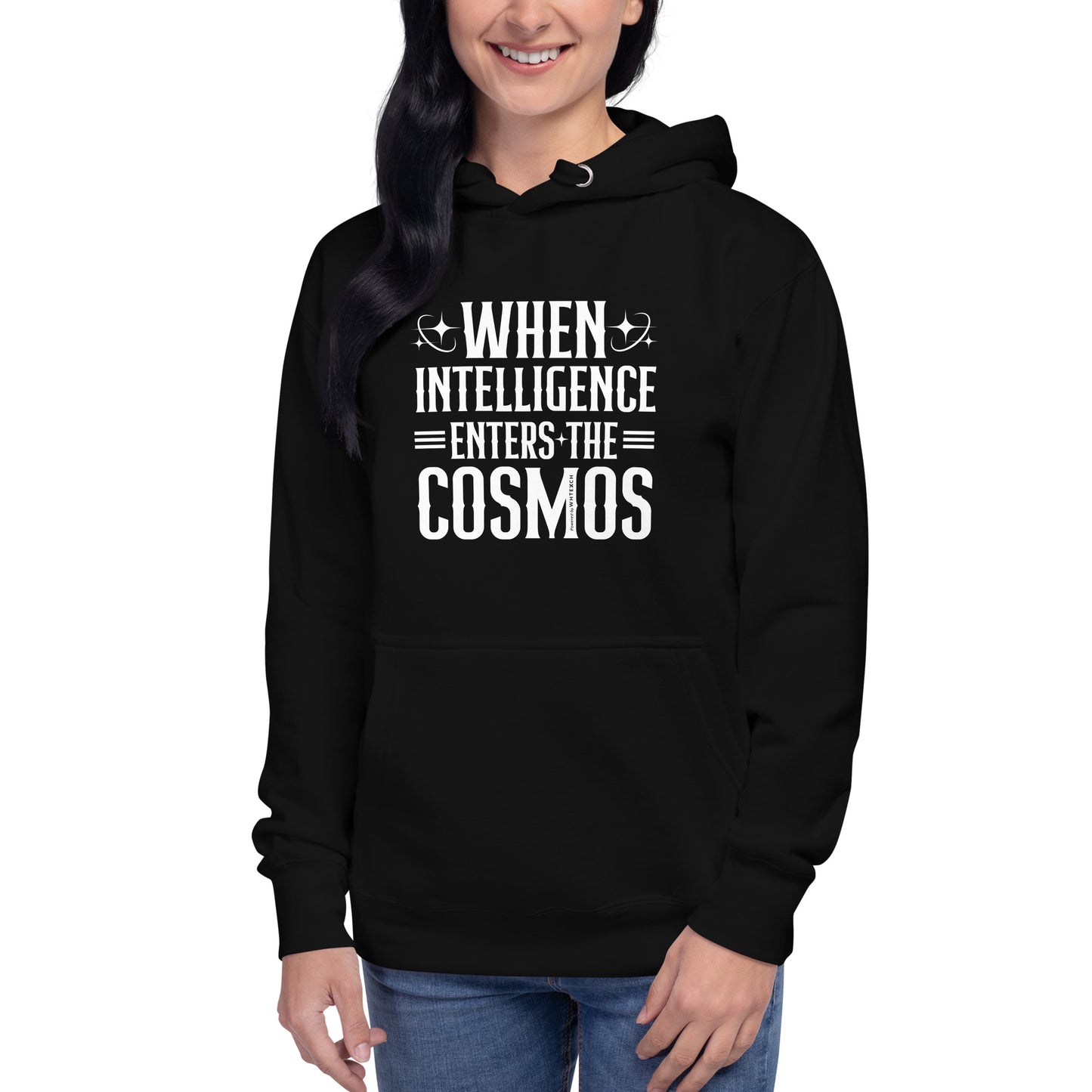"When Intelligence Enters The Cosmos"-Unisex Quality Cotton Hoodie