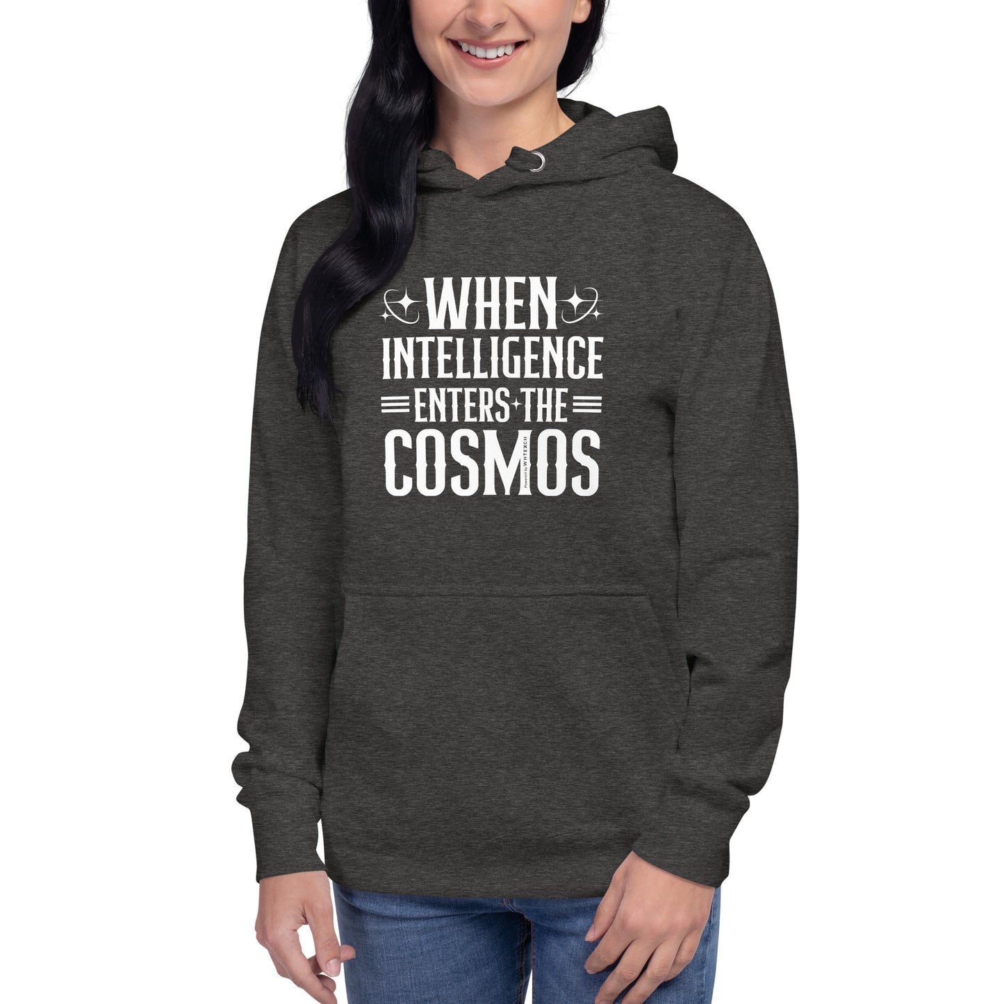 "When Intelligence Enters The Cosmos"-Unisex Quality Cotton Hoodie
