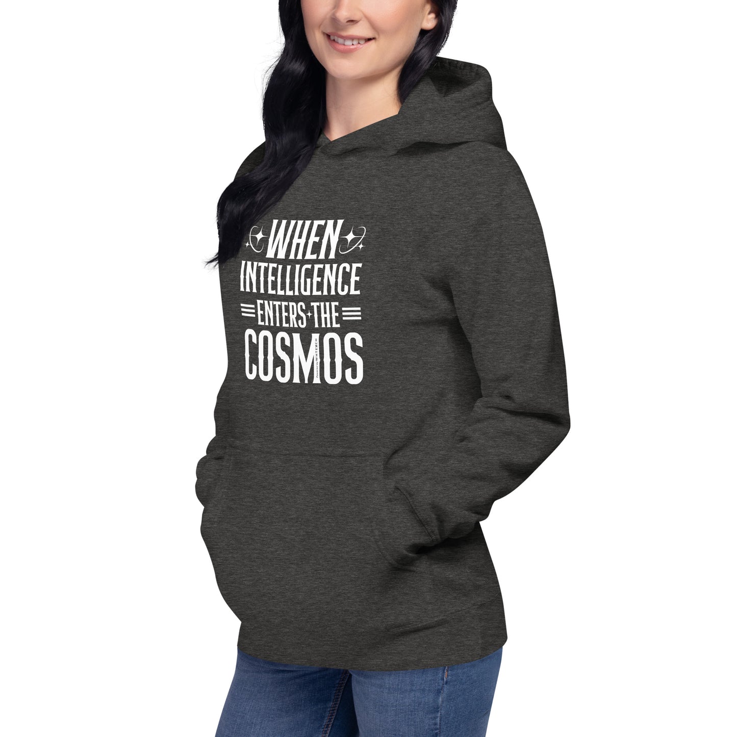 "When Intelligence Enters The Cosmos"-Unisex Quality Cotton Hoodie