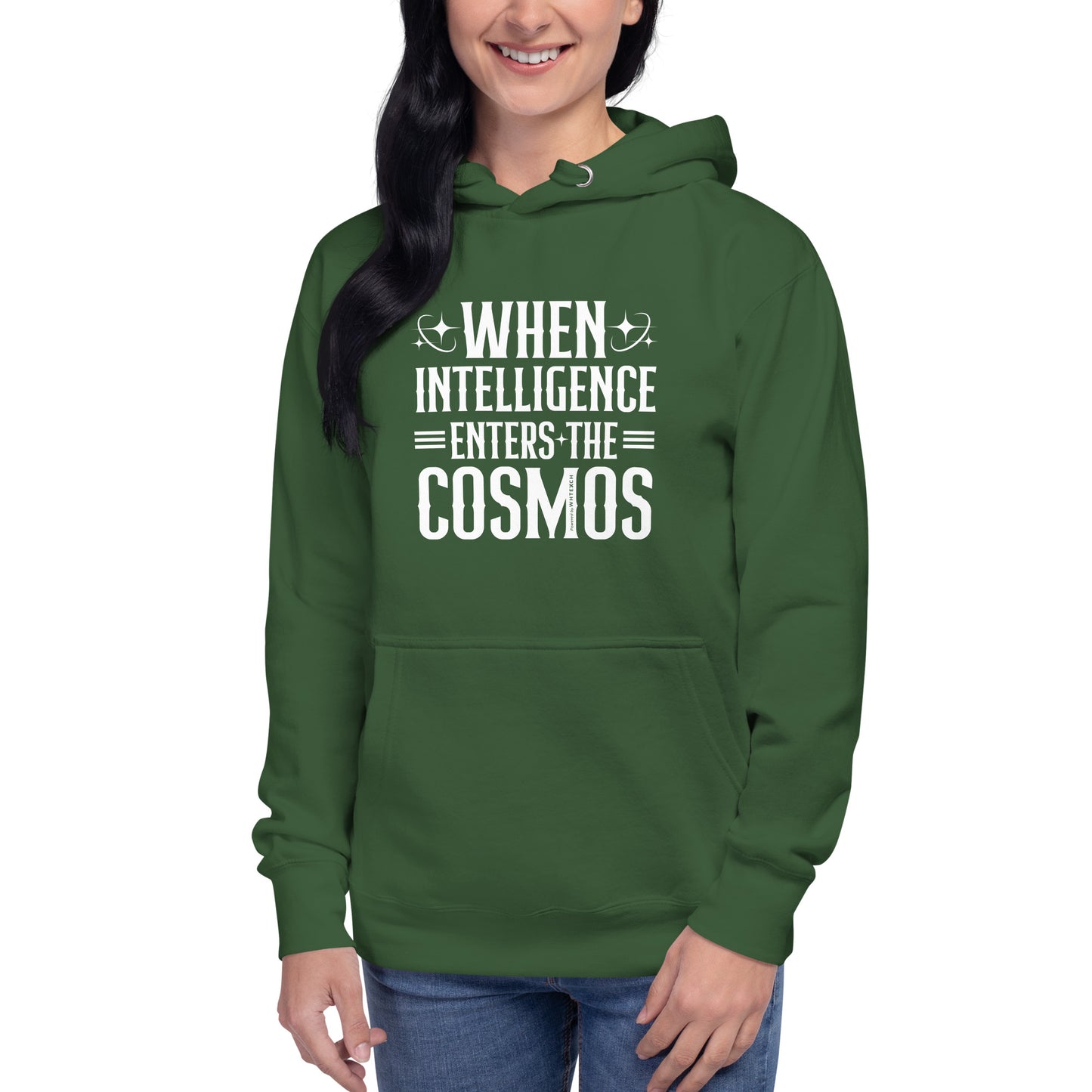 "When Intelligence Enters The Cosmos"-Unisex Quality Cotton Hoodie