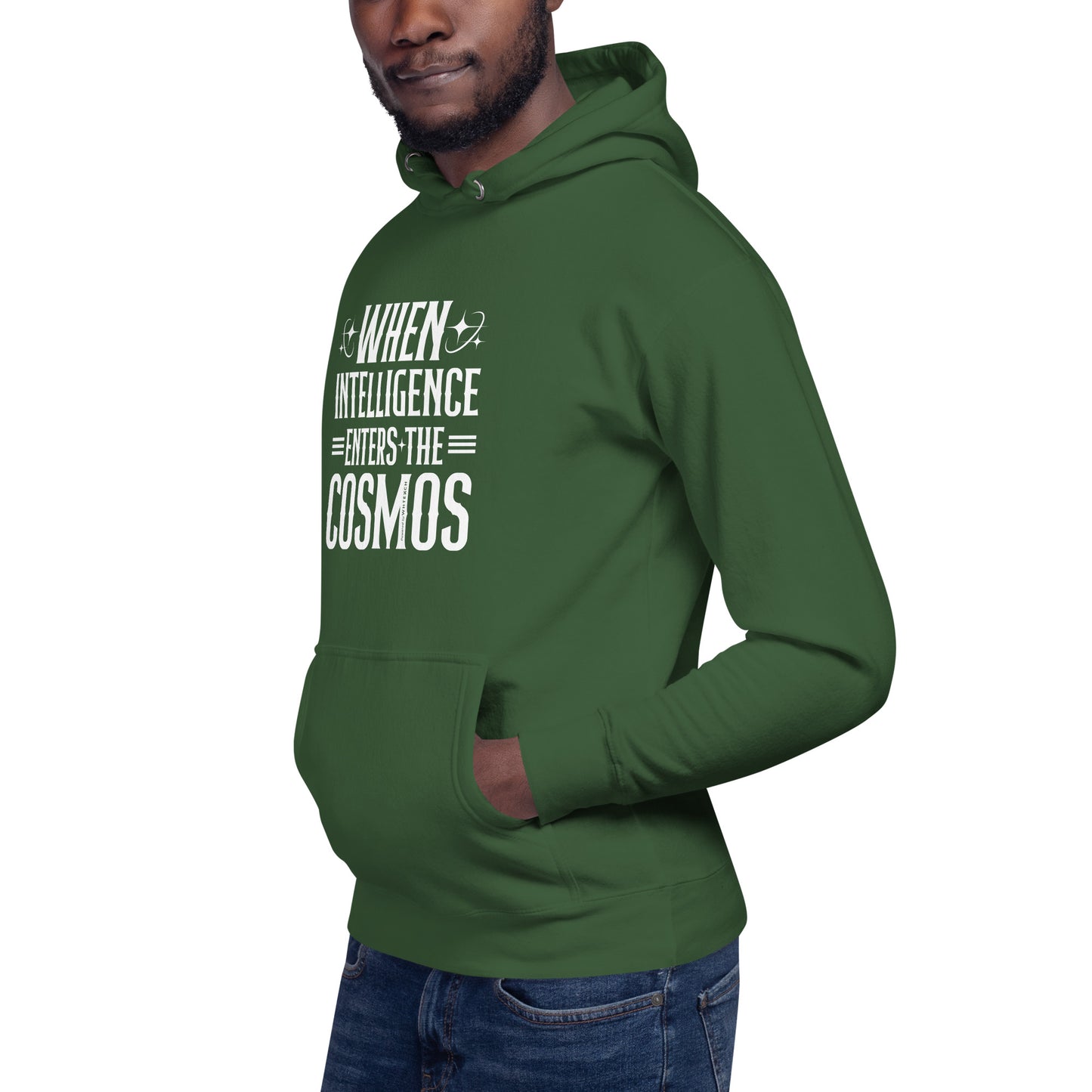 "When Intelligence Enters The Cosmos"-Unisex Quality Cotton Hoodie