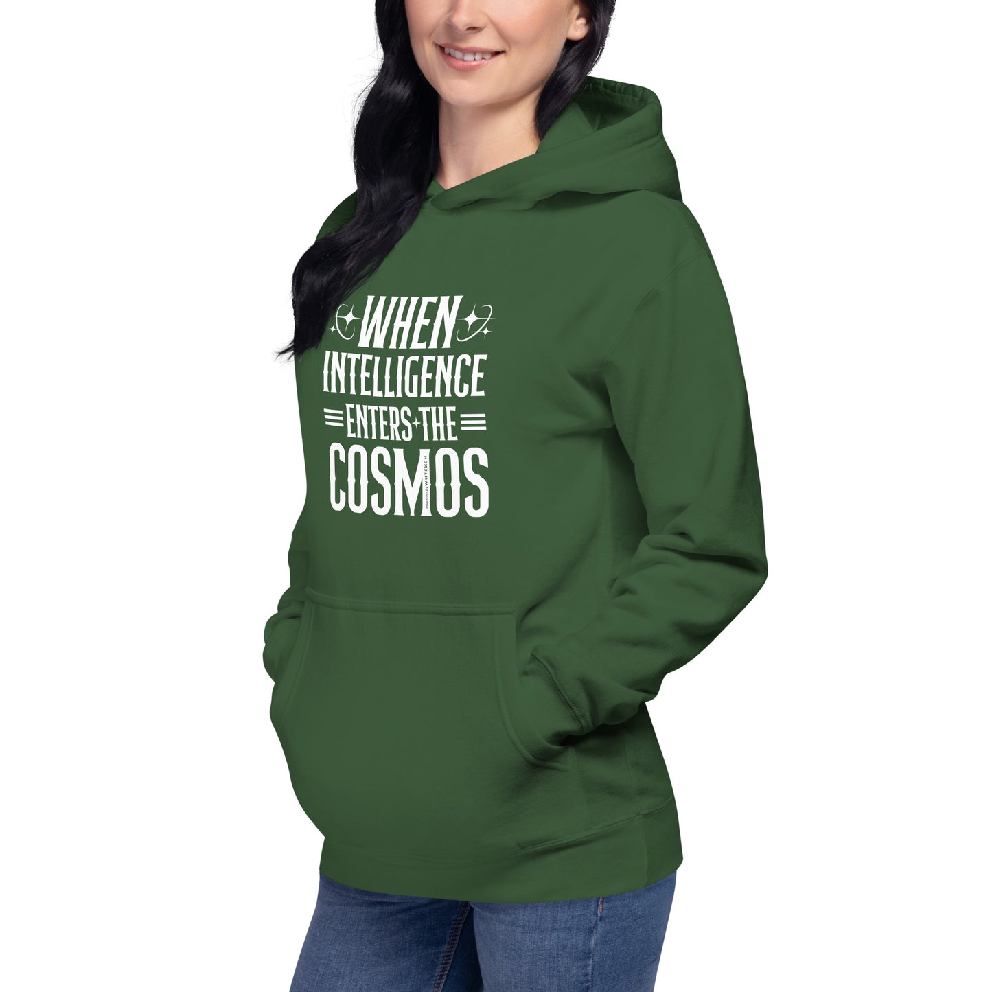 "When Intelligence Enters The Cosmos"-Unisex Quality Cotton Hoodie