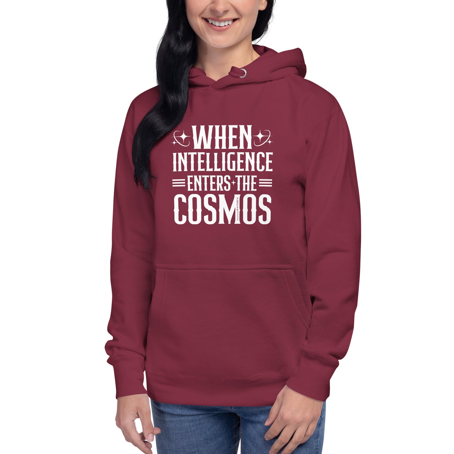 "When Intelligence Enters The Cosmos"-Unisex Quality Cotton Hoodie