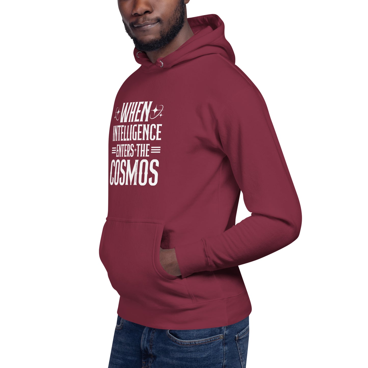 "When Intelligence Enters The Cosmos"-Unisex Quality Cotton Hoodie