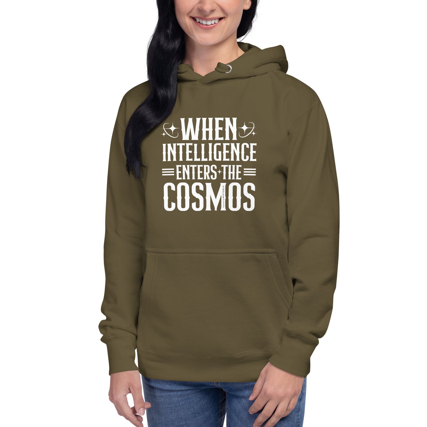 "When Intelligence Enters The Cosmos"-Unisex Quality Cotton Hoodie