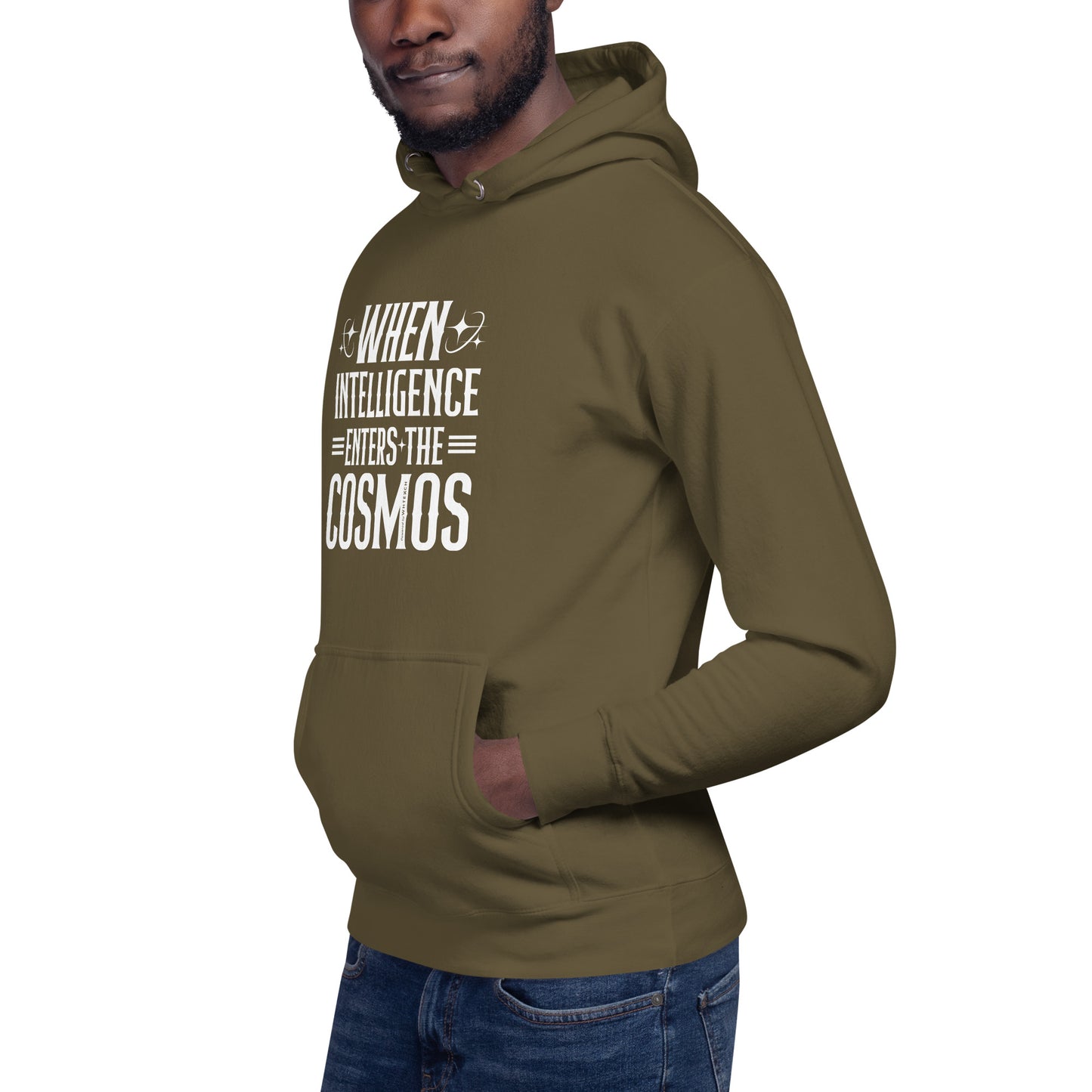 "When Intelligence Enters The Cosmos"-Unisex Quality Cotton Hoodie