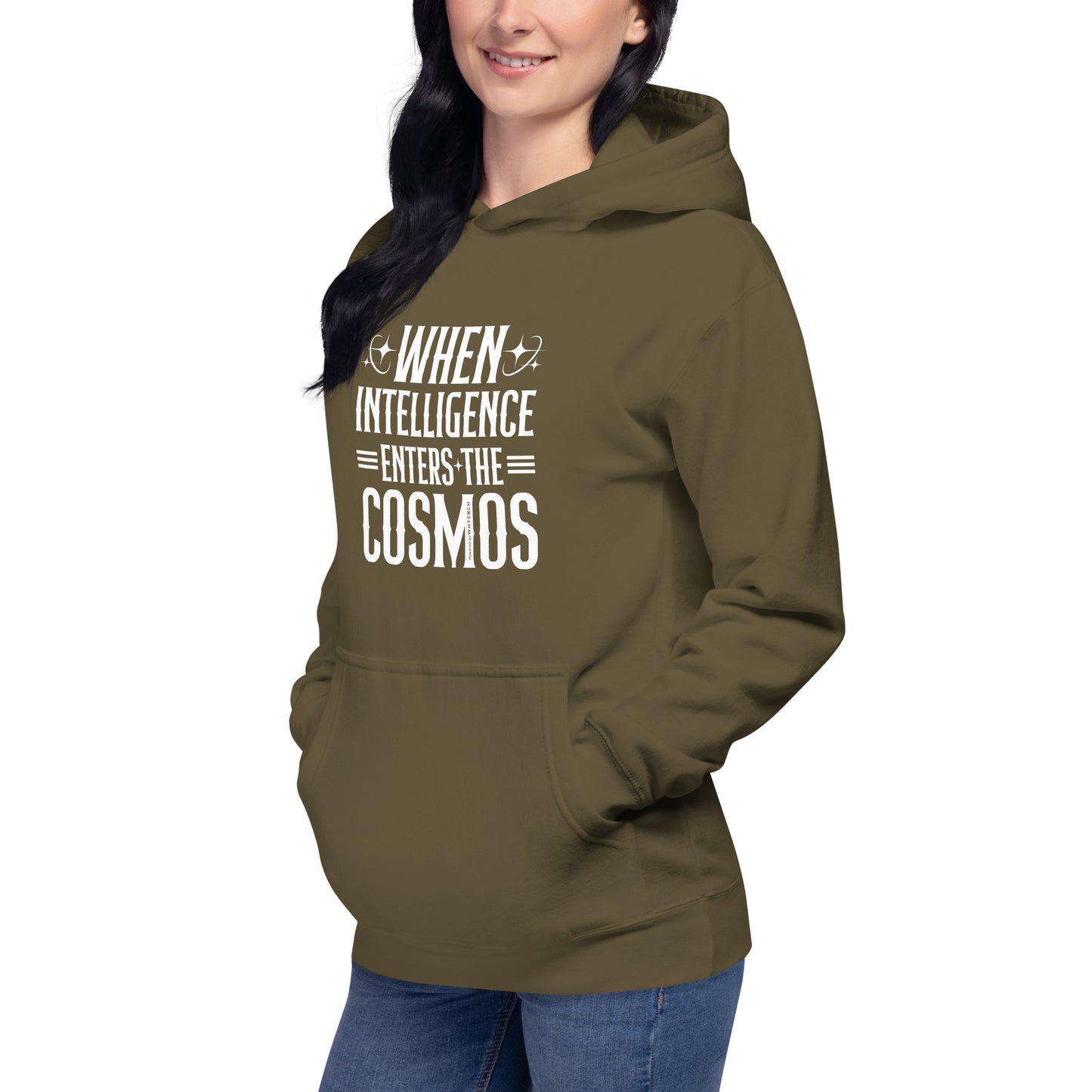 "When Intelligence Enters The Cosmos"-Unisex Quality Cotton Hoodie