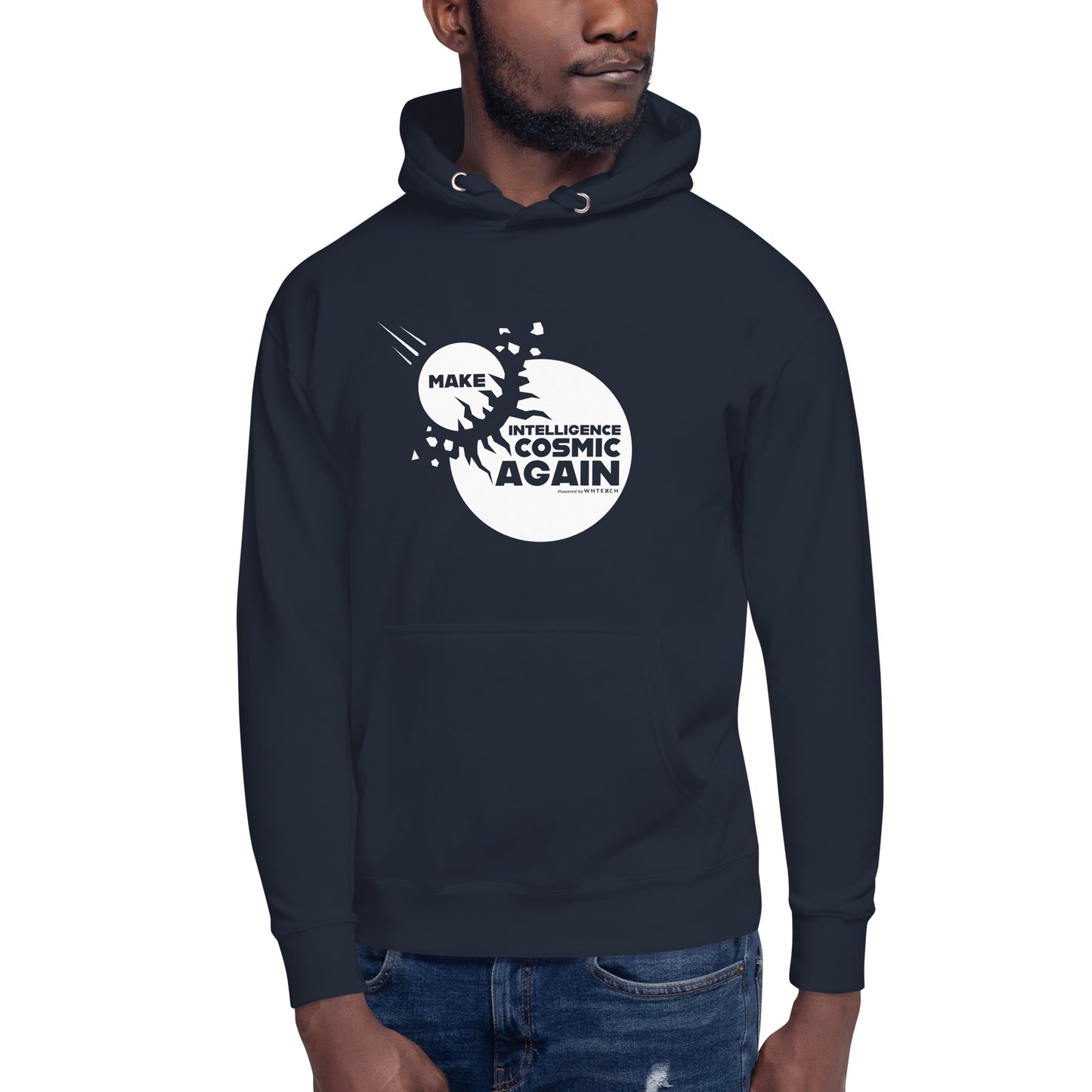 "Make Intelligence Cosmic Again"-Unisex Quality Cotton Hoodie