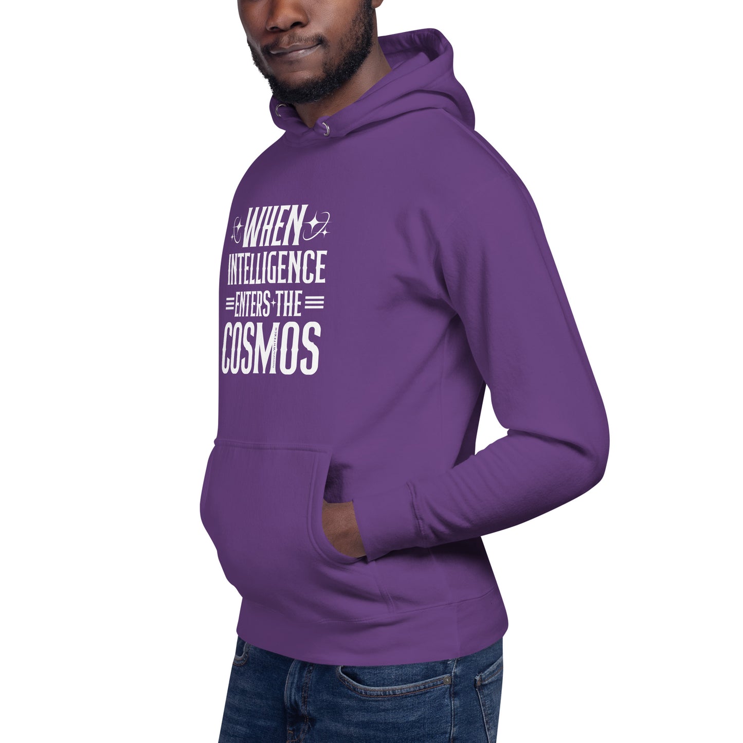 "When Intelligence Enters The Cosmos"-Unisex Quality Cotton Hoodie