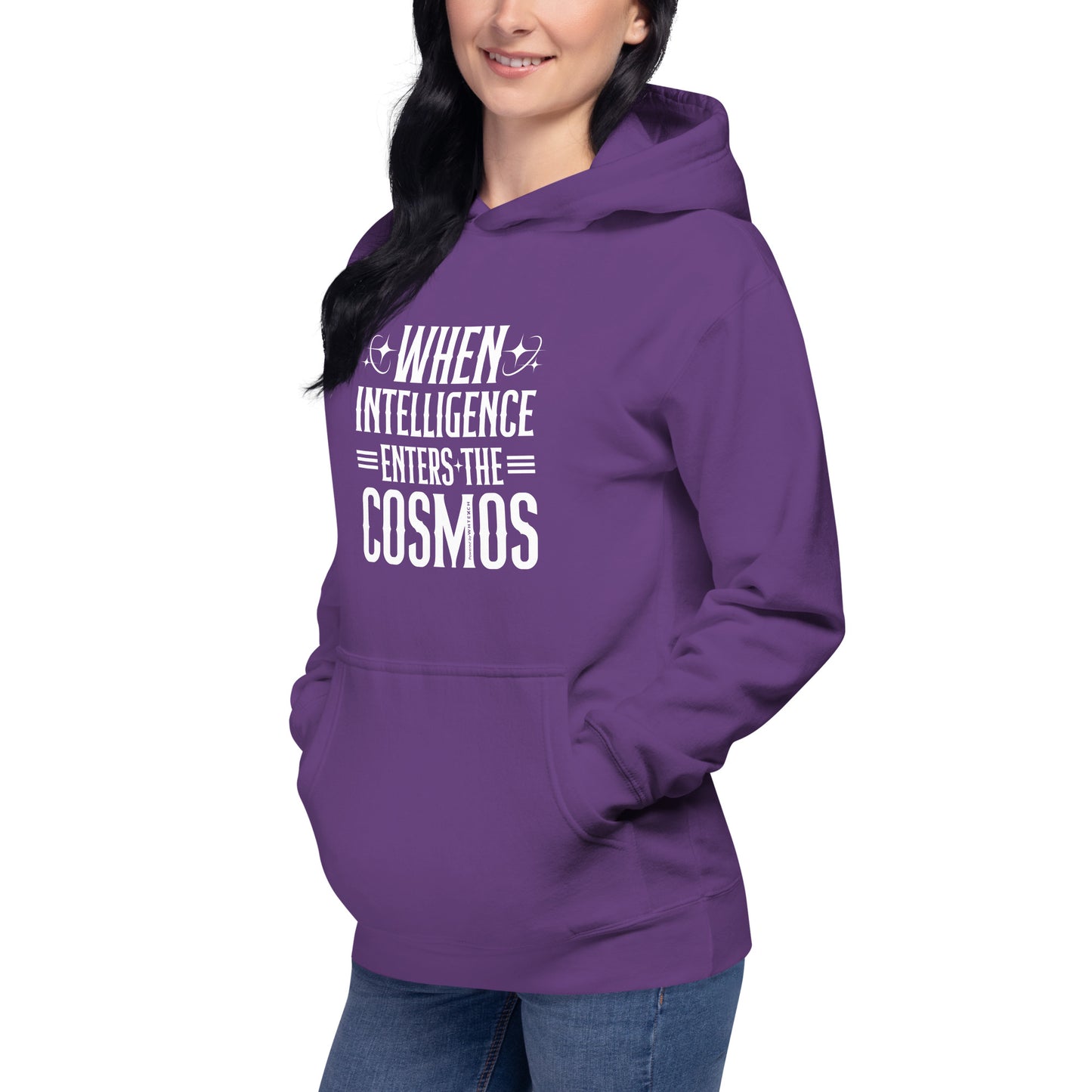 "When Intelligence Enters The Cosmos"-Unisex Quality Cotton Hoodie