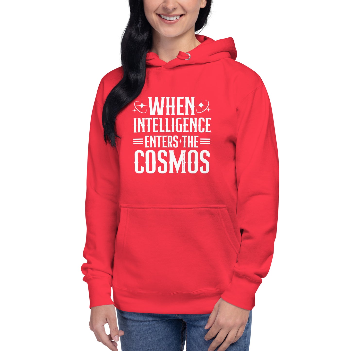 "When Intelligence Enters The Cosmos"-Unisex Quality Cotton Hoodie