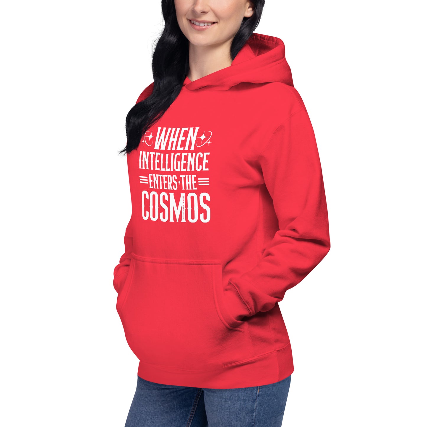 "When Intelligence Enters The Cosmos"-Unisex Quality Cotton Hoodie