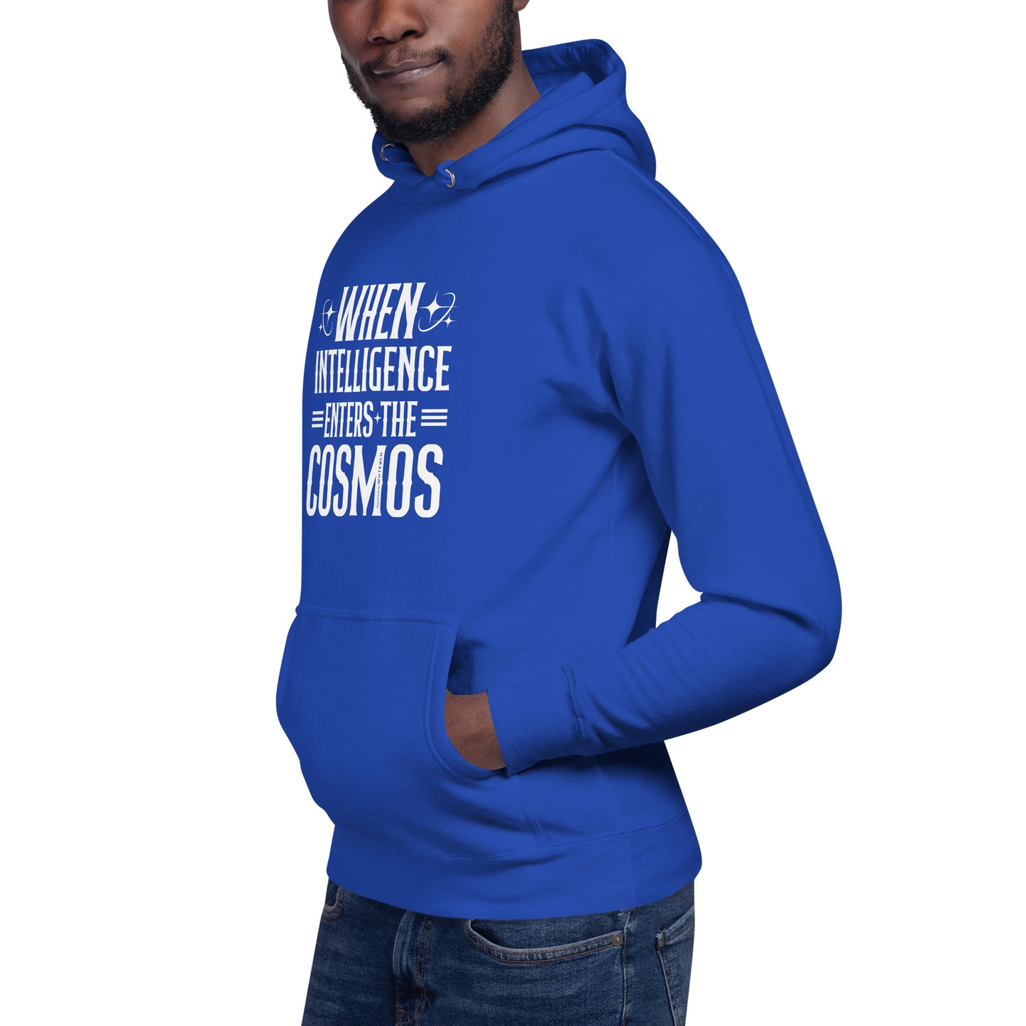 "When Intelligence Enters The Cosmos"-Unisex Quality Cotton Hoodie