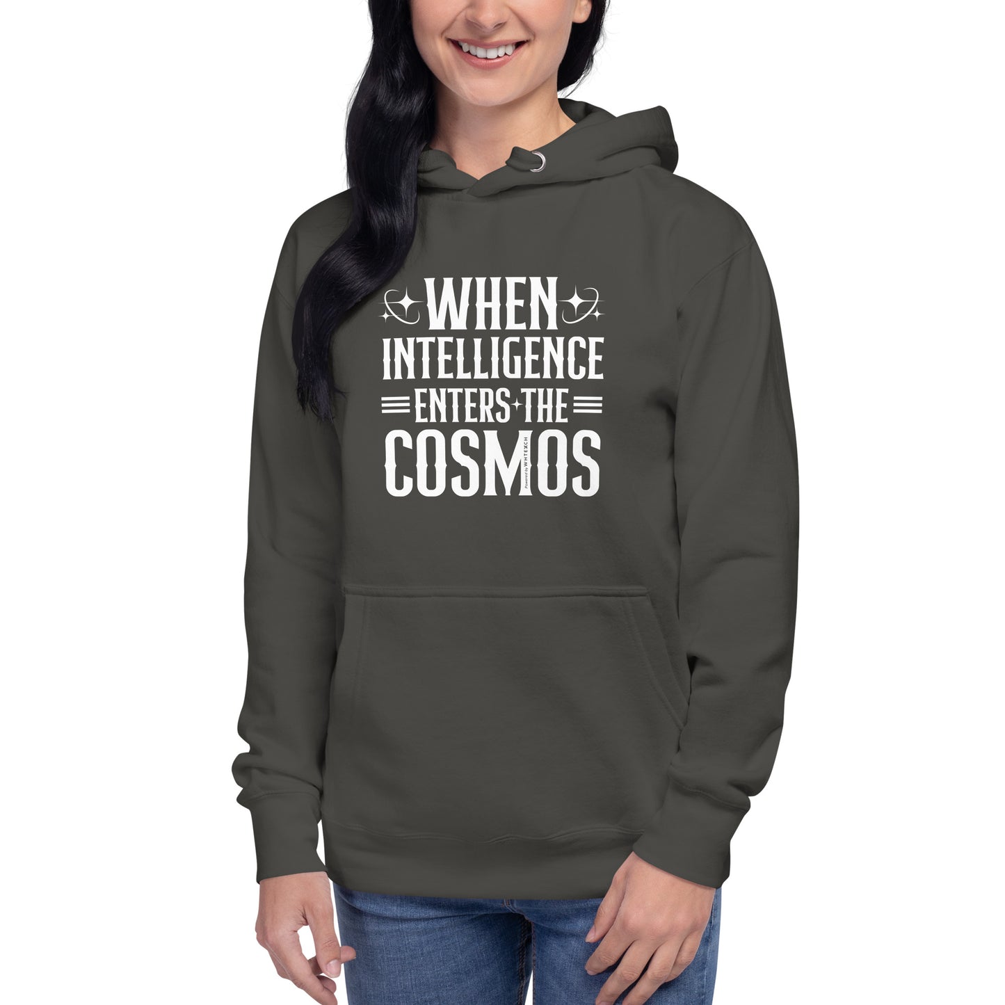 "When Intelligence Enters The Cosmos"-Unisex Quality Cotton Hoodie