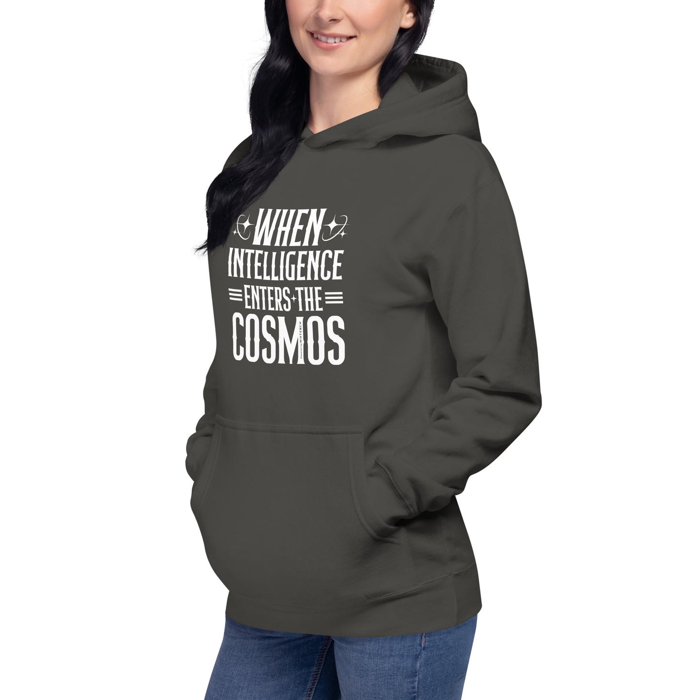 "When Intelligence Enters The Cosmos"-Unisex Quality Cotton Hoodie