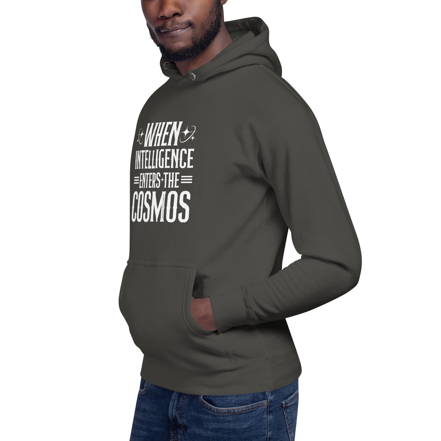 "When Intelligence Enters The Cosmos"-Unisex Quality Cotton Hoodie