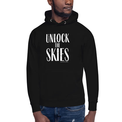 "Unlock The Skies"-Unisex Quality Cotton Hoodie