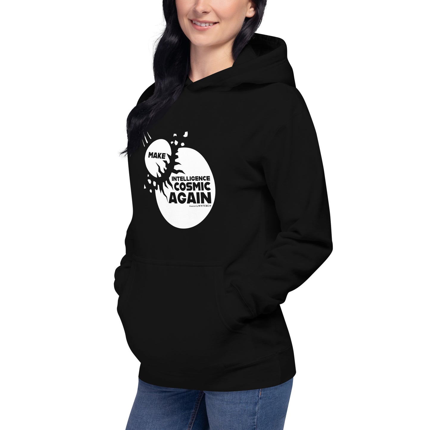 "Make Intelligence Cosmic Again"-Unisex Quality Cotton Hoodie