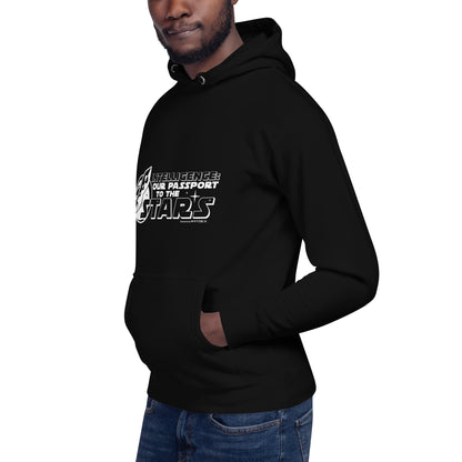 "Intelligence: Our Passport To The Stars"-Unisex Quality Cotton Hoodie