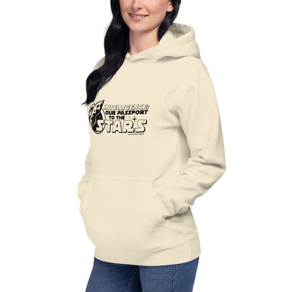 "Intelligence: Our Passport To The Stars"-Unisex Quality Cotton Hoodie