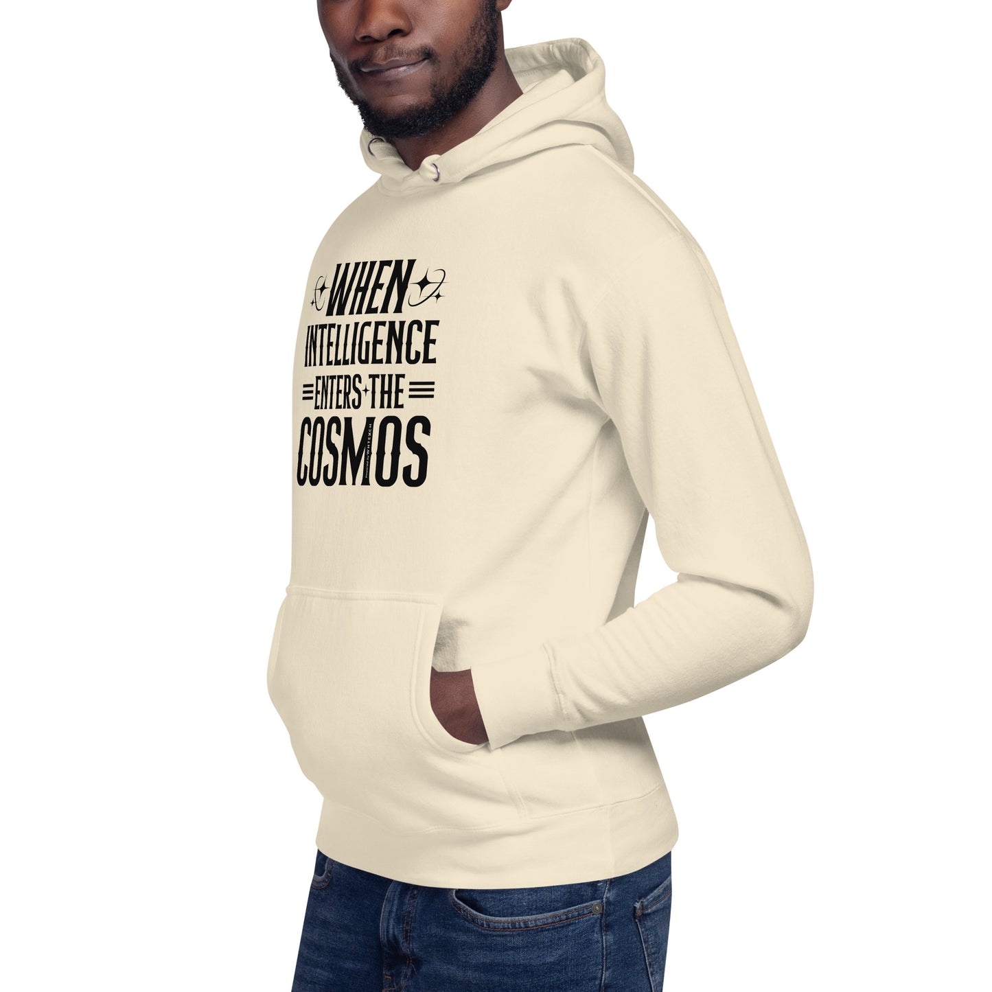 "When Intelligence Enters The Cosmos"-Unisex Quality Cotton Hoodie