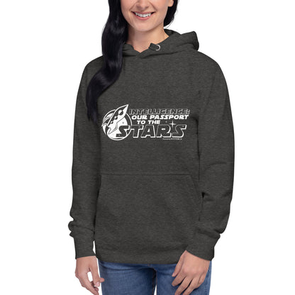 "Intelligence: Our Passport To The Stars"-Unisex Quality Cotton Hoodie