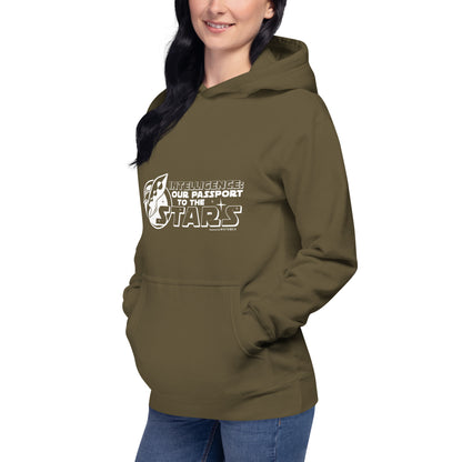 "Intelligence: Our Passport To The Stars"-Unisex Quality Cotton Hoodie