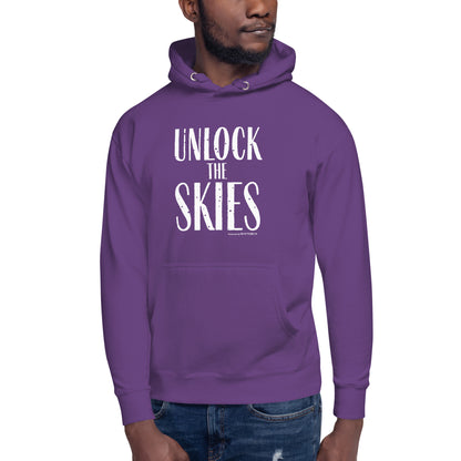 "Unlock The Skies"-Unisex Quality Cotton Hoodie