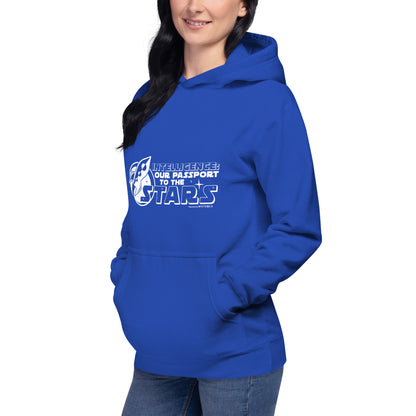 "Intelligence: Our Passport To The Stars"-Unisex Quality Cotton Hoodie