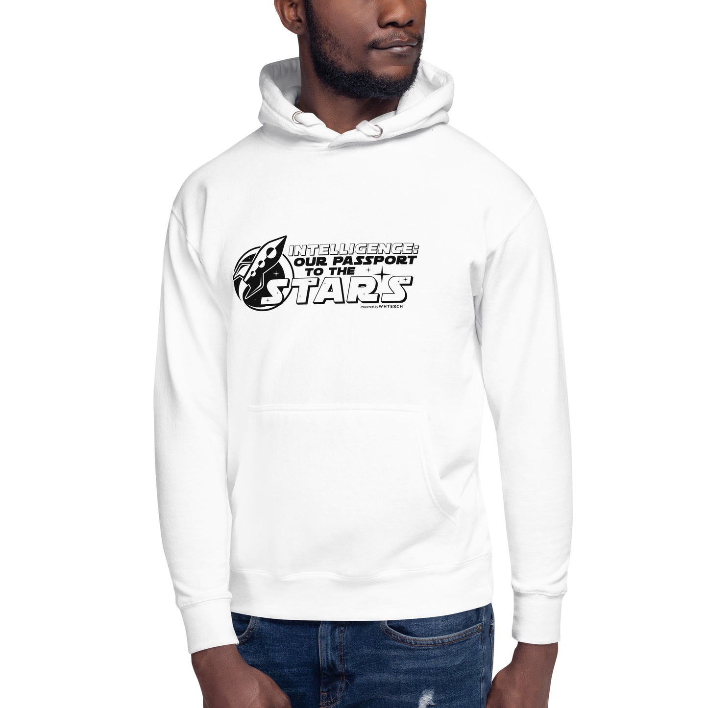 "Intelligence: Our Passport To The Stars"-Unisex Quality Cotton Hoodie